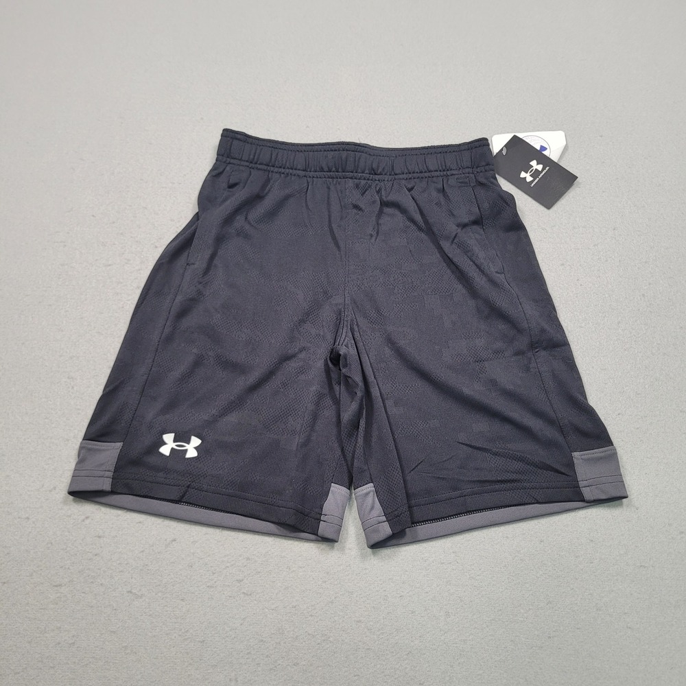 Under Armour Boys Tech Jacquard 2.0 Shorts Black Grey YM 1390445-001
